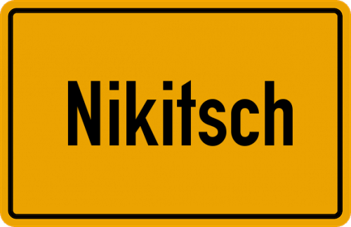 Ortsschild Nikitsch