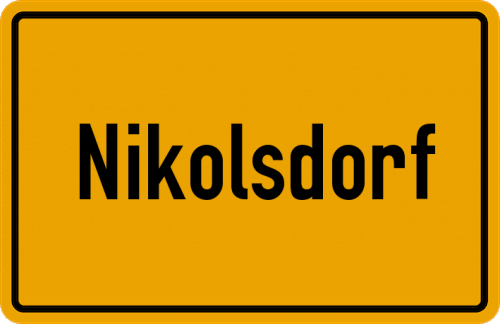 Ortsschild Nikolsdorf
