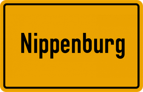 Ortsschild Nippenburg