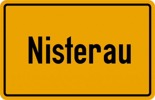 Ortsschild Nisterau