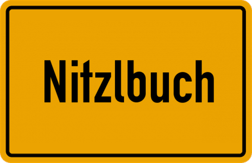 Ortsschild Nitzlbuch, Oberpfalz