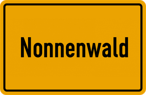 Ortsschild Nonnenwald