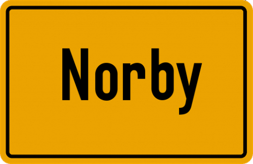 Ortsschild Norby