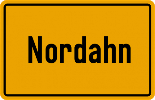 Ortsschild Nordahn