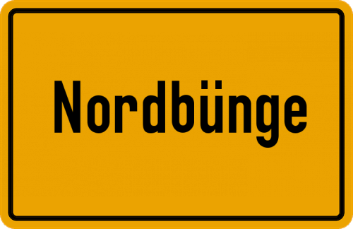 Ortsschild Nordbünge