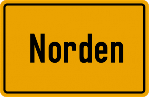Ortsschild Norden