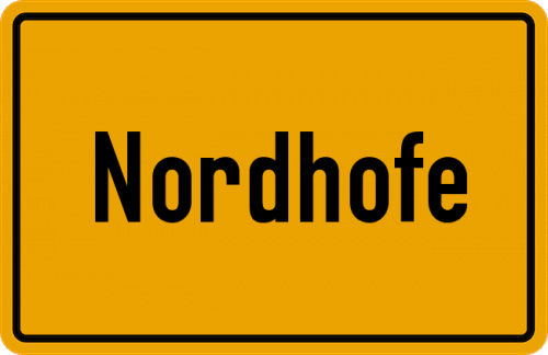 Ortsschild Nordhofe, Dümmer