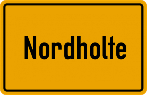 Ortsschild Nordholte, Oldenburg