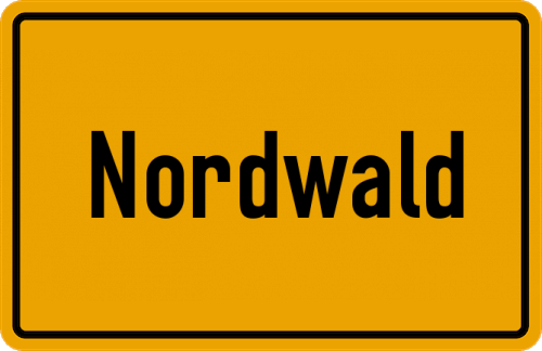 Ortsschild Nordwald