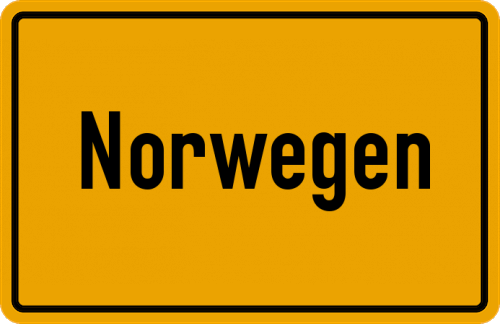 Ortsschild Norwegen, Kreis Cloppenburg