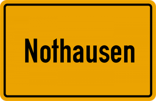 Ortsschild Nothausen
