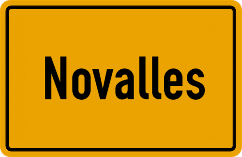 Ortsschild Novalles