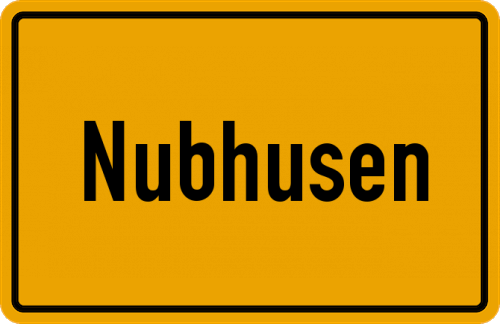 Ortsschild Nubhusen