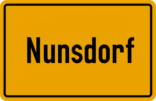 Ortsschild Nunsdorf