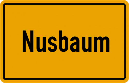 Ortsschild Nusbaum