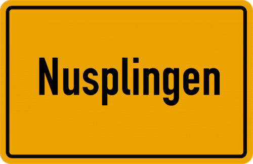 Ortsschild Nusplingen, Württemberg