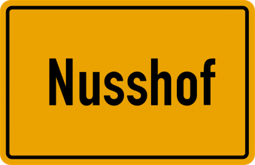 Ortsschild Nusshof