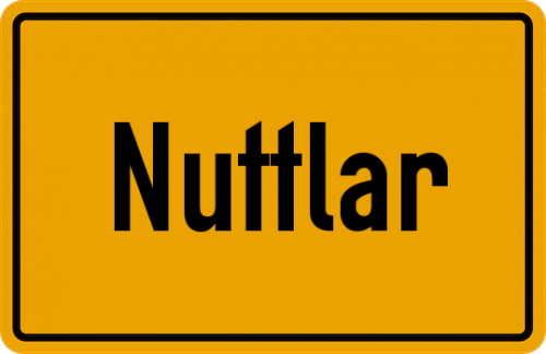 Ortsschild Nuttlar