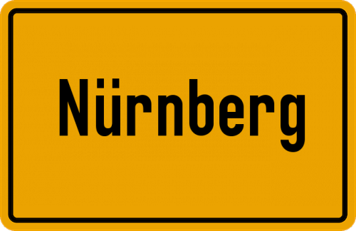 Ortsschild Nürnberg, Mittelfranken