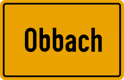 Ortsschild Obbach