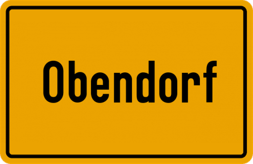 Ortsschild Obendorf 