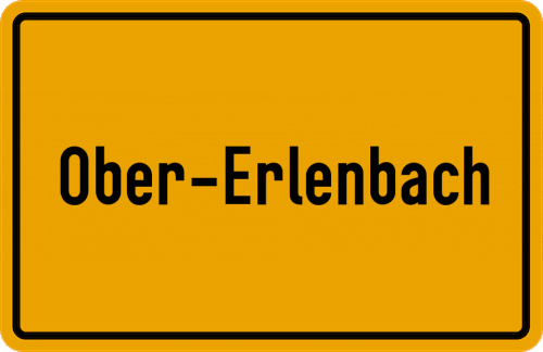 Ortsschild Ober-Erlenbach