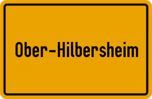 Ortsschild Ober-Hilbersheim
