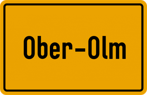 Ortsschild Ober-Olm
