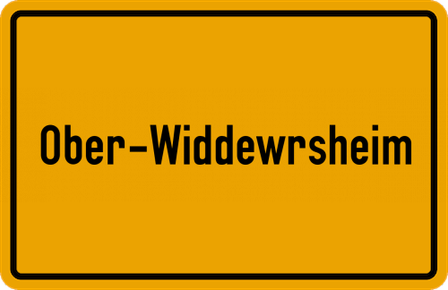 Ortsschild Ober-Widdewrsheim