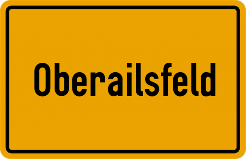 Ortsschild Oberailsfeld