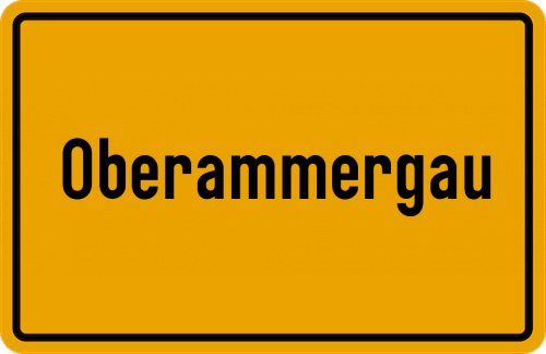 Ortsschild Oberammergau
