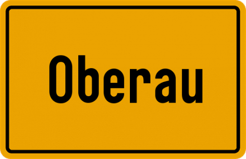 Ortsschild Oberau, Hessen