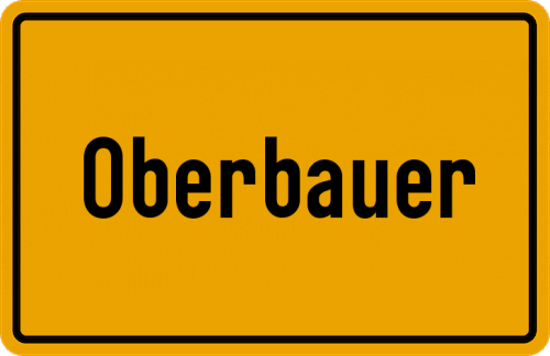 Ortsschild Oberbauer