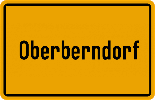 Ortsschild Oberberndorf