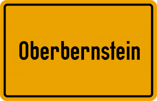 Ortsschild Oberbernstein