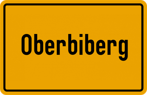 Ortsschild Oberbiberg