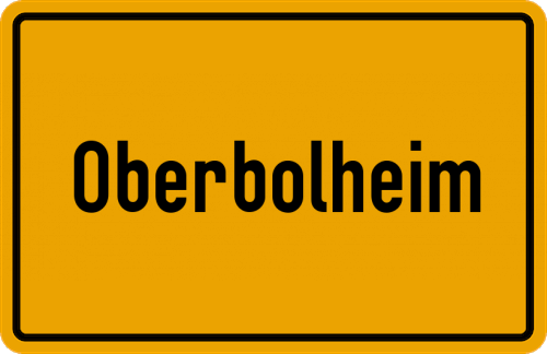 Ortsschild Oberbolheim