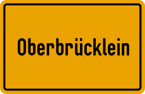Ortsschild Oberbrücklein