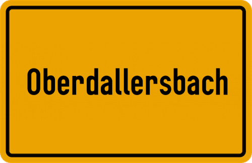 Ortsschild Oberdallersbach