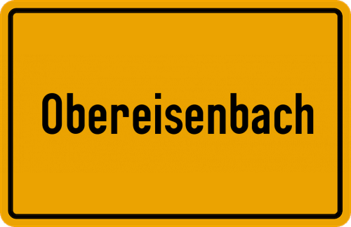 Ortsschild Obereisenbach