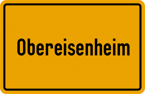 Ortsschild Obereisenheim, Unterfranken