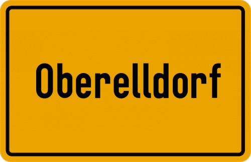 Ortsschild Oberelldorf, Oberfranken