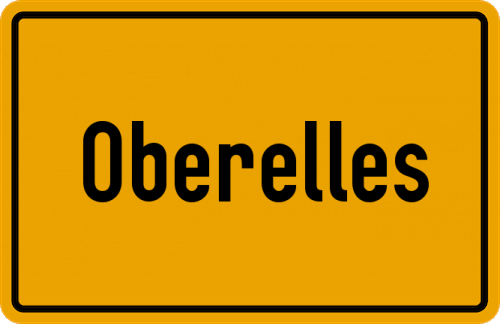 Ortsschild Oberelles, Westerwald