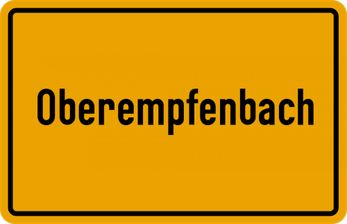 Ortsschild Oberempfenbach