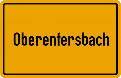 Ortsschild Oberentersbach