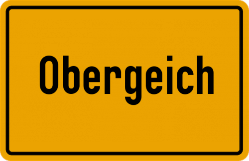 Ortsschild Obergeich