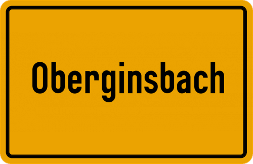 Ortsschild Oberginsbach