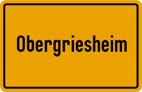 Ortsschild Obergriesheim