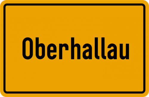 Ortsschild Oberhallau
