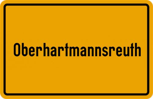 Ortsschild Oberhartmannsreuth